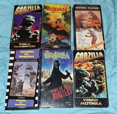 Godzilla VHS LOT Rodan vs MEGALON Mothra Goodtimes 1956 OOP Kaiju Dinosaurs