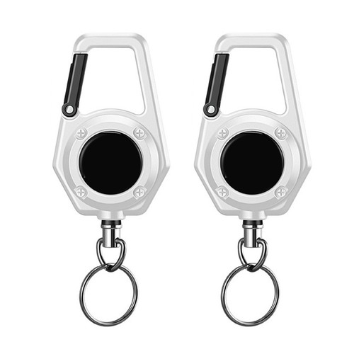 2 Tasses Pliables Acier Inoxydable Avec Porte-Clés - Verres Télescopiques Portables Rétractables Pour Camping, Randonnée Et Voyage