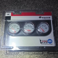 Equus Gauge Set 5200; 5000 Series Water Temp, Volt, Oil Pressure White 2 in.