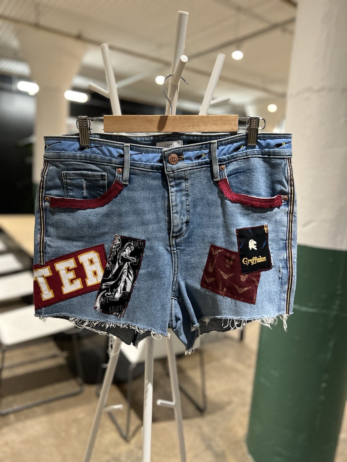 Harry Potter Upcycled Custom Patchwork Collage Sh… - image 1