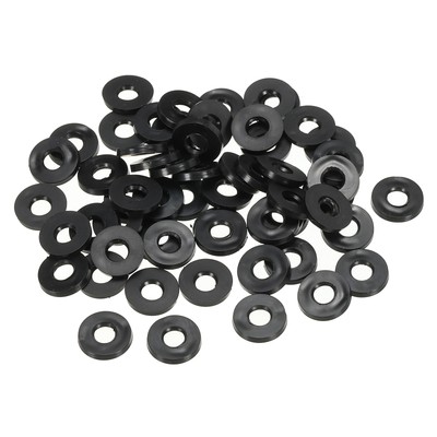 100 Pack M5 Rubber Flat Washer 5mm ID 11mm OD Sealing Spacer Gasket Ring Black