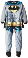 Batman Costume Footed Sleeper Blanket Pajama With Cape Boy Size S 6/7