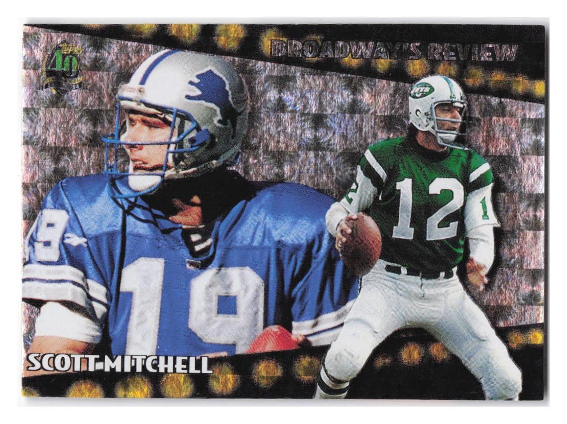 1996 Topps #BR5 Scott Mitchell Broadway's Review Detroit Lions