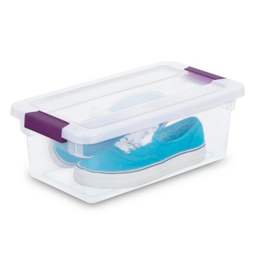 Bolsa contenedor de almacenamiento con mango de cierre de plástico transparente Sterilite - Imagen 52 de 79