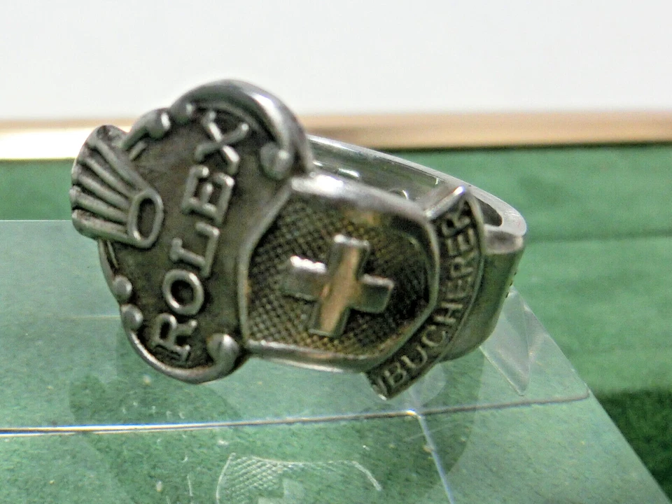 ROLEX / Bucherer - Herrenring , 90er Silber/Nickel - Bild 2 von 4