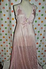 vintage MISS ELAINE 2 pc. Pink Nylon long NIGHT GOWN  ROBE Women s S USA