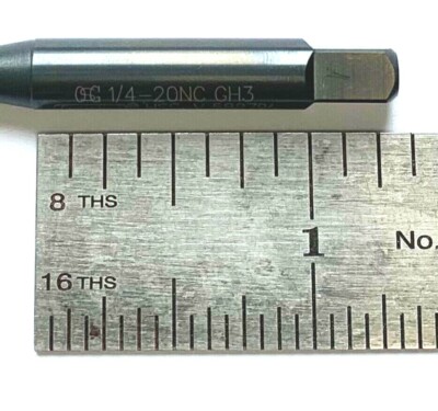 OSG 1/4-20 GH3 3-Flute Spiral Flute Plug Tap - Black Oxide, Made In Mexico (1430001)