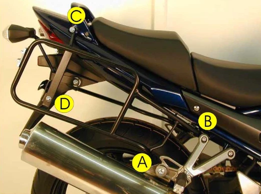 Cuadro alforja negro Suzuki GSF1200/S / GSF1250/S Bandit HEPCO y Becker (2006) Foto 3 de 4