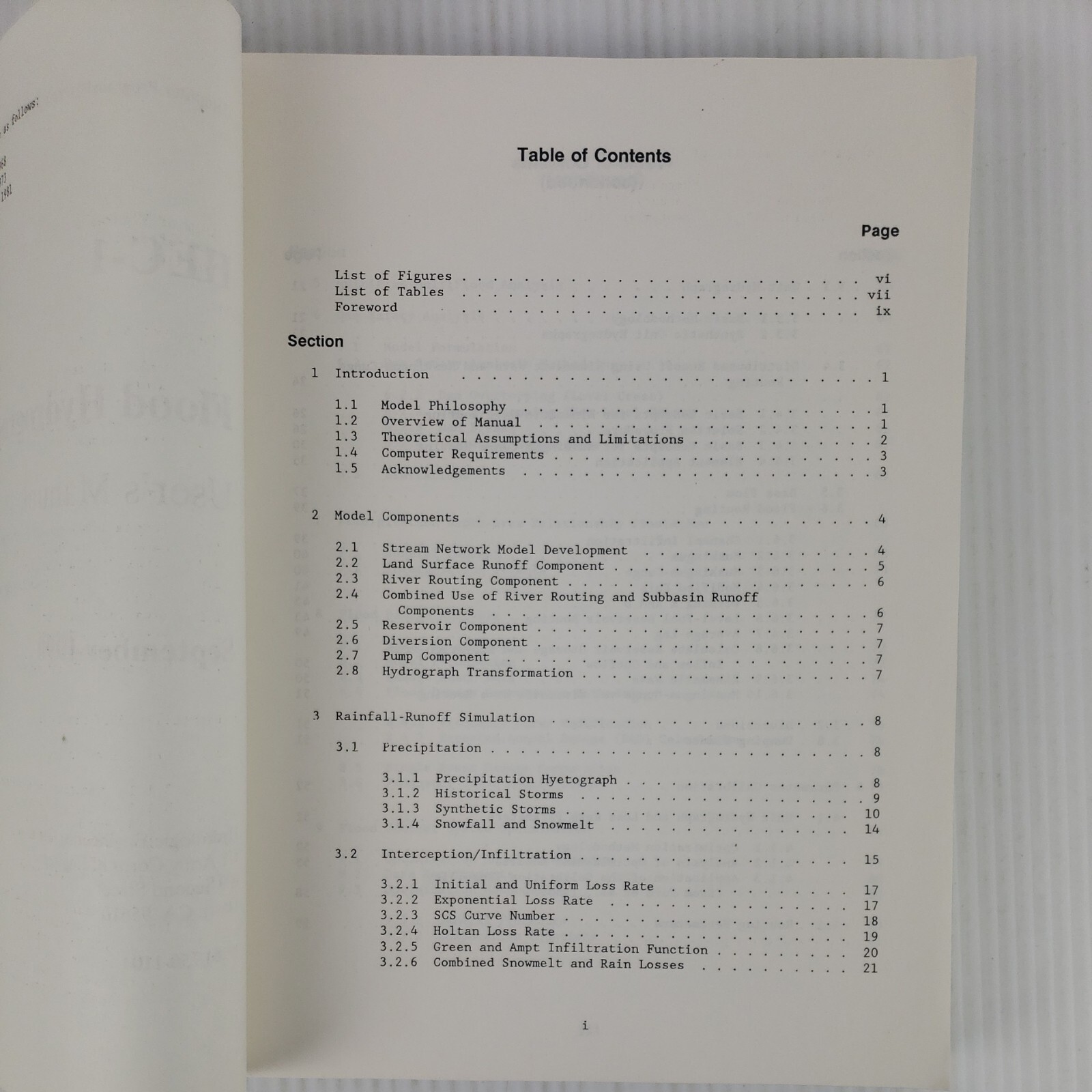 Army Corps of Engineers Hydrologic Engineering (2 Manuals) Flood, Water Surface