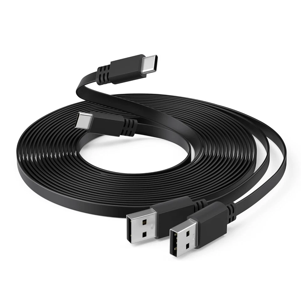 Langes USB A zu USB C Ladekabel 5M 2er Pack Flach Verstellbar Kompatibel mit ... - Bild 3 von 4