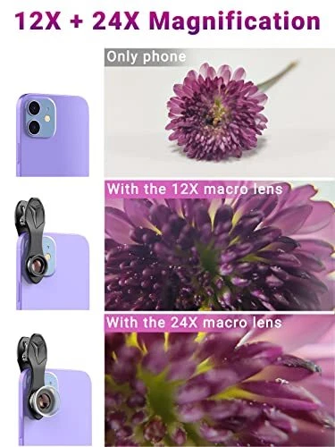 MACRO LENS for iPhone Smartphone with Universal Clip HD Attachment APEXEL Foto 4 de 4