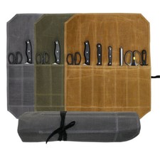 US Chef Knife Bag Roll Waterproof Foldable Kitchen Canvas Culinary Storage Tools