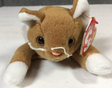Ty Beanie Babies Nip the Cat, DOB 1994 Tush 1993 PVC Pellets, New with Tags