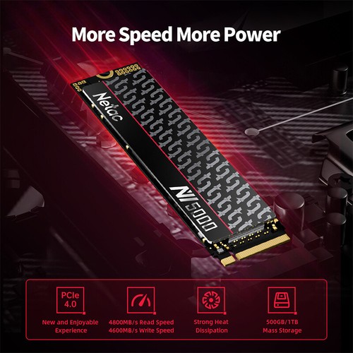 Netac 500GB M.2 2280 Internal Solid State Drive PCIe4.0 Gen4x4 NVMe SSD - Afbeelding 4 van 12