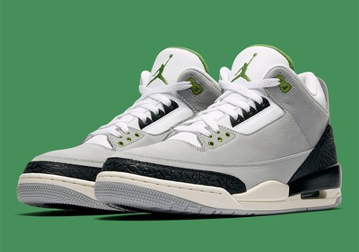 jordan 3 gray and green