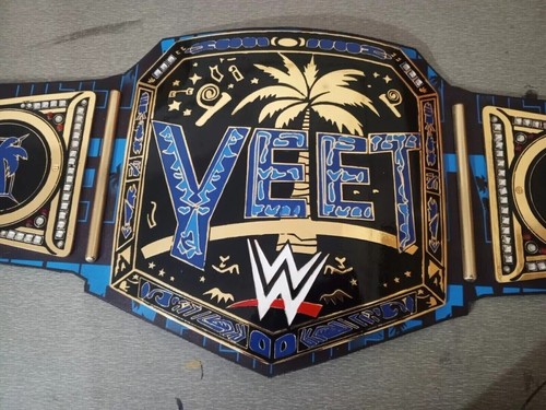 YEET Heavyweight Championship Wrestling Title Replica Adult Size Belt 2MM Brass