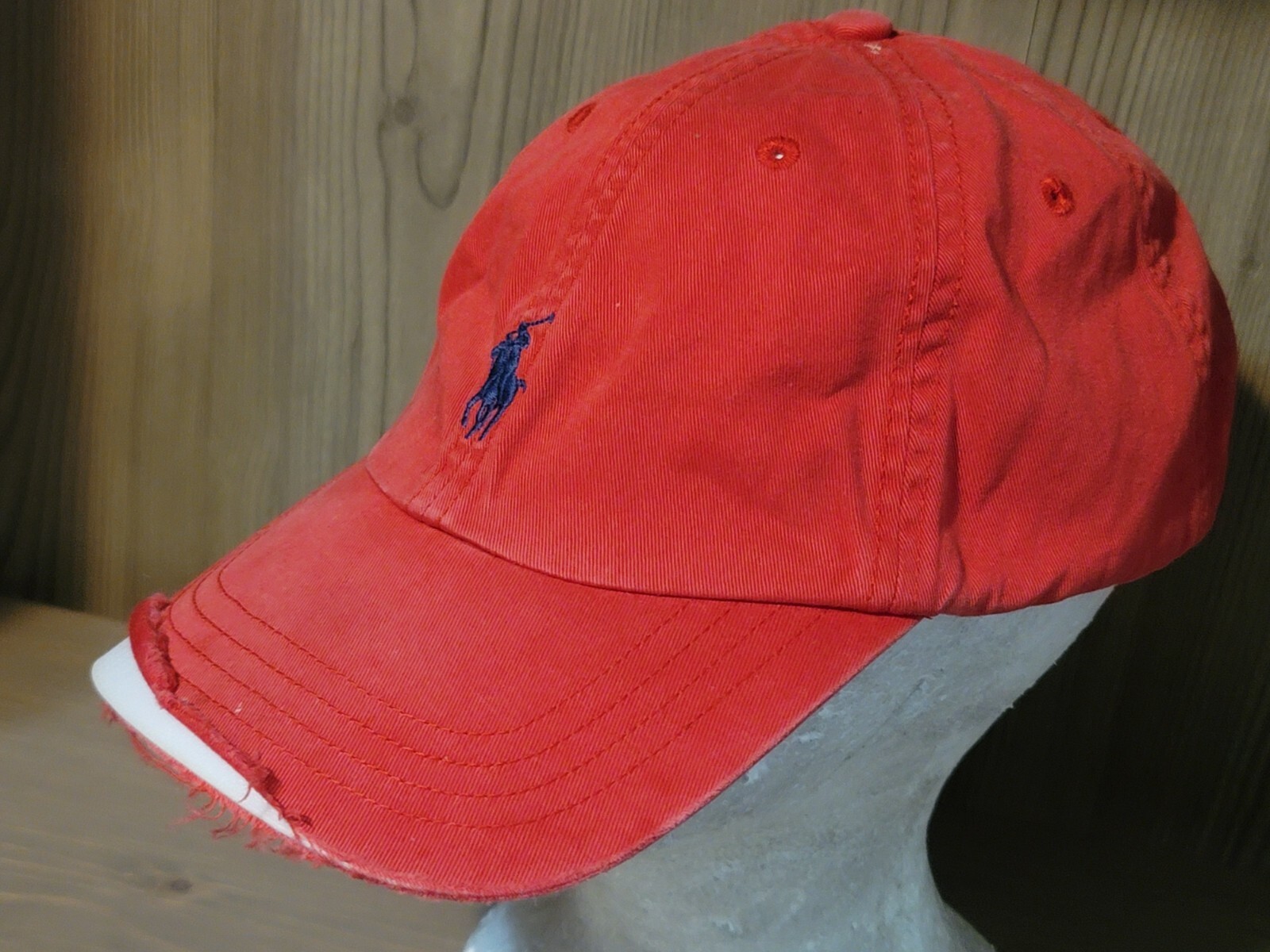 Polo Ralph Lauren Cappello Cinturino Schiena 8 20 Pony Golf Rosso Distrutto