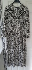 ZARA Printed Dress With Lace Medium M Midi Holiday Assymetric Hem Boho Tunic