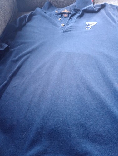 St Louis Blues Polo Shirt Mens Large