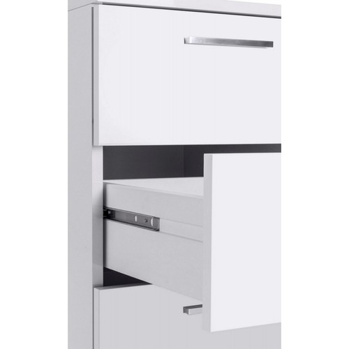 Scrivania Angolare Cassettiera Bianco Moderno Grande da Ufficio Cameretta - Foto 5 di 9