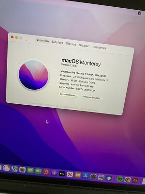 macbook pro 2015 15 inch i7 2.8 1tb