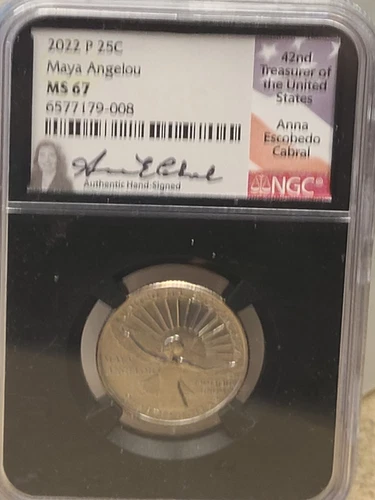 2022 P Maya Angelou 25c NGC MS 67 American Women Quarter
