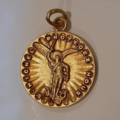 Médaille 23mm Parachutiste SAINT MICHEL légion BEP REP TAP PARA ORIGINAL bronze - Photo 1/4