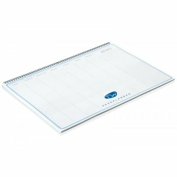 Blocco da tavolo settimanale NON DATATO 50x35 cm domenica intera con spirale