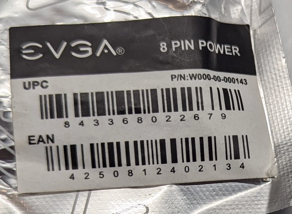 EVGA 8 Pin Power Cable 8pin to Dual 6pin p/n W000-00-000143 - Image 3 of 3