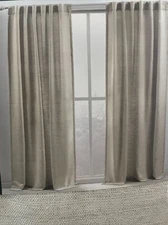 2x Ralph Lauren Maceio Linen Room Darkening Thermal Lined Curtains Panel 54x96