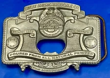 2004 Great American Products Poured From Pewter Belt Buckle & Bottle Opener