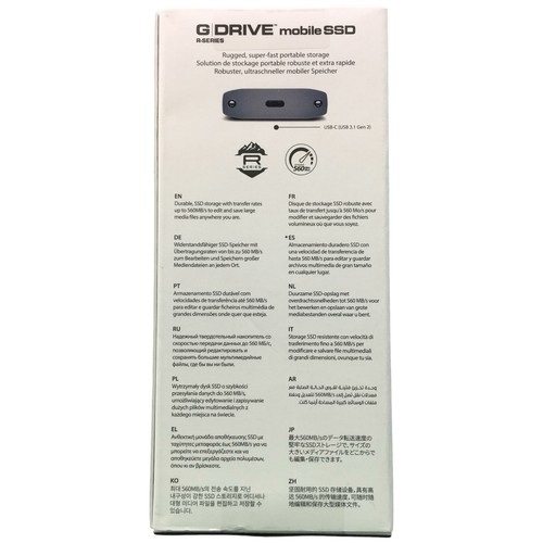 G-Technology 2TB G-DRIVE mobile SSD R Storage IP67 Water Dust Resistance 0G06057 - Picture 3 of 8