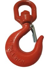 3 Tonne Red Painted Swivel Hook & Catch - Lifting Hook - Alloy Steel