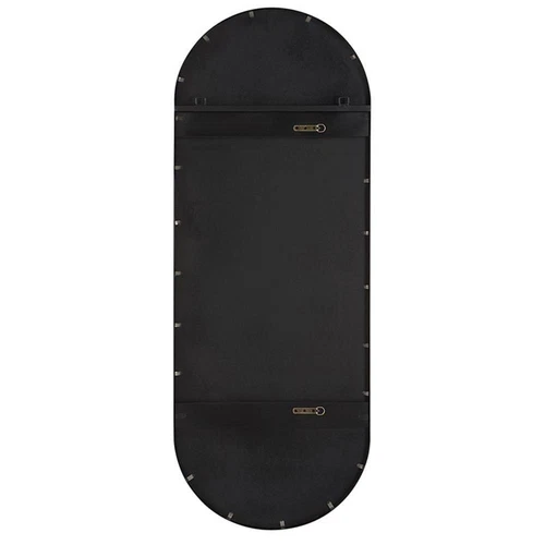 Uttermost Varina Tall Contemporary Iron Metal and MDF Mirror in Black - Picture 5 of 8