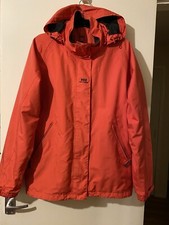 Helly Hansen Waterproof Helly Tech Salmon Pink Hooded Rain Coat Jacket, Xl