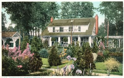 Chauncey Y. Olcott Residence House Home Saratoga New York NY Vintage Postcard