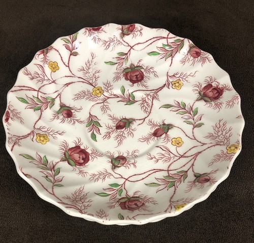 Set of 2 Vintage COPELAND SPODE England Rosebud Chintz SAUCERS 5 1/2" Fine China - 第 5/10 張圖片