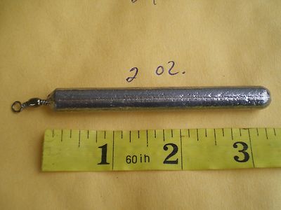 7 PCS. BOTTOM BOUNCER PENCIL SINKER 2 OZ. W/BLACK BARREL SWIVEL #7 GOOD QUALITY