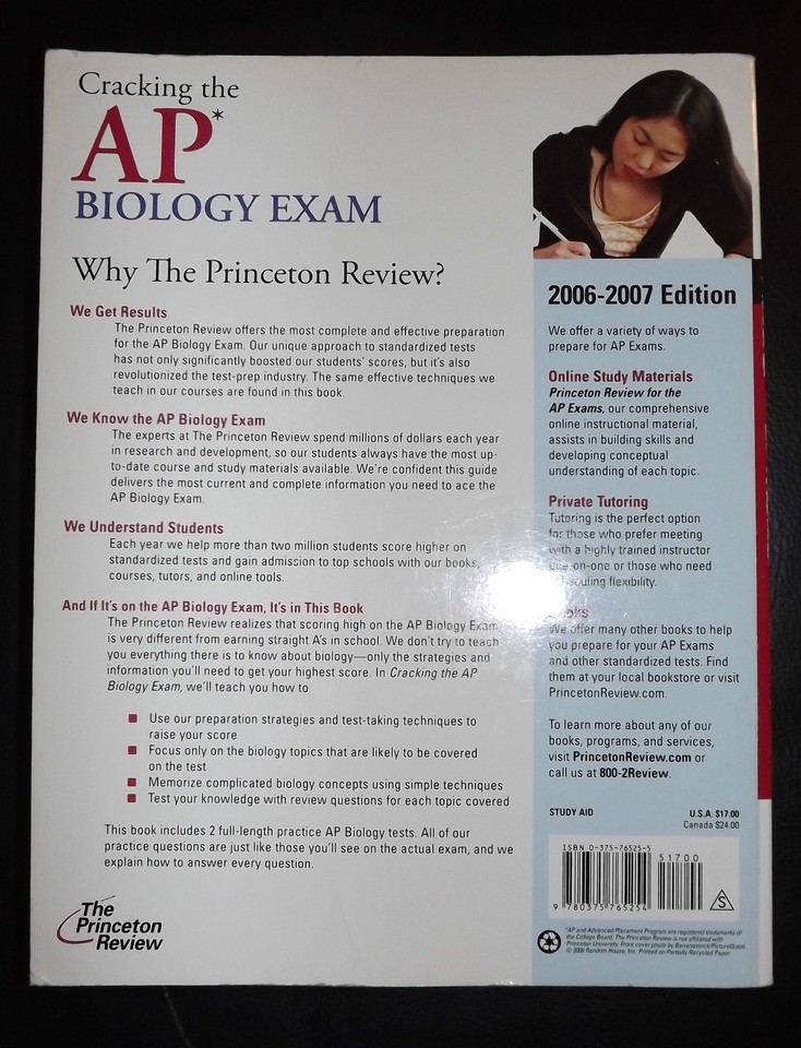 Cracking the AP Biology Exam by Princeton Review Staff and Kim Magloire ...