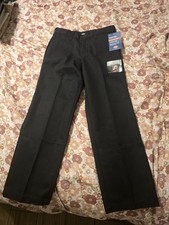 NWT Boys Dickies Classic Fit Flexwaist Flat Front Pants Black 8H