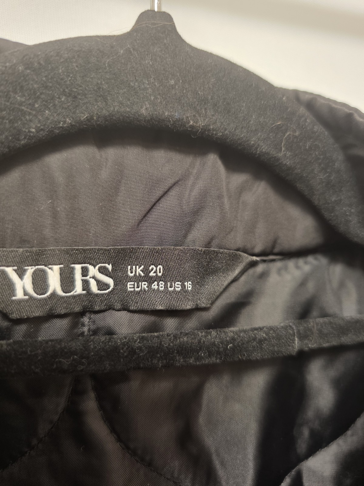 Yours Clothing Black Quilted Zip Gilet Utility Waistcoat Plus Size UK 20 image 3