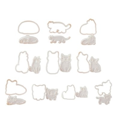 Assorted Cats Cookie Baking Stamp Molds for Unique Baking Good and Sweet Snacks