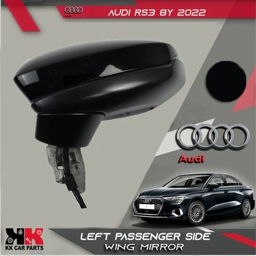 AUDI RS3 8Y 2022 LEFT PASSENGER WING MIRROR BLACK 16 PIN POWER FOLD A046729 OEM