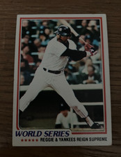 1978 Topps BASEBALL World Series - Reggie Jackson #413 (EX+) New York Yankees