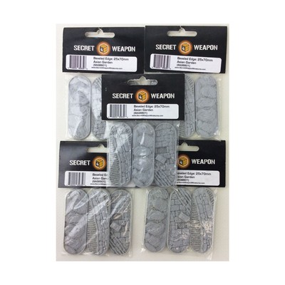 SWM Mini Base 25x70mm Beveled Bases - Asian Garden (5-Pack) Pack New