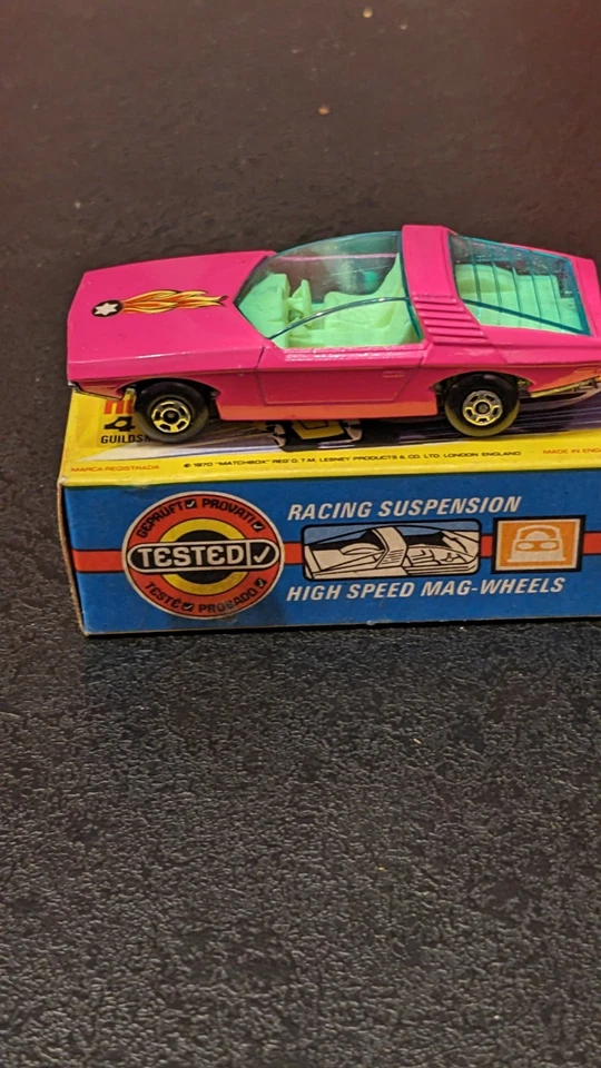 Miniature Matchbox Super fast N°40 - Rose - GUILDSMAN 1 - Vintage 70 - Photo 4/4