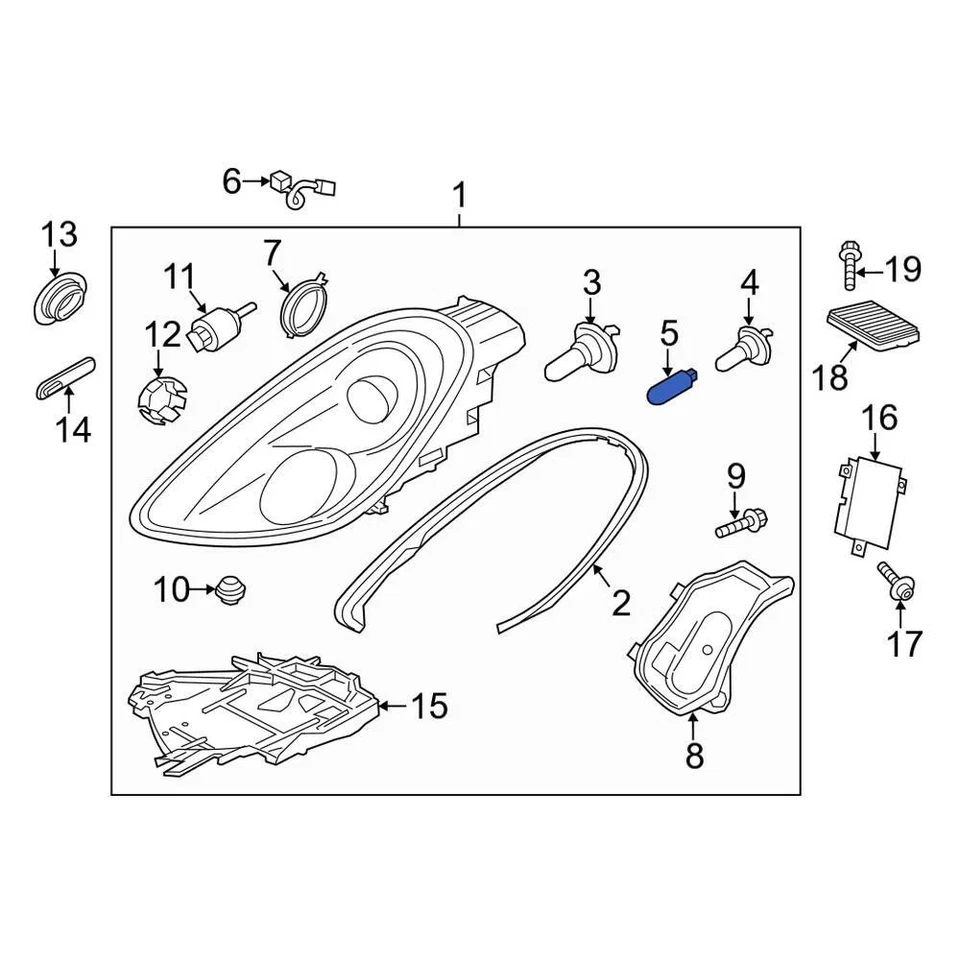 For Porsche Boxster 2009-2016 Porsche Turn Signal Light Bulb - Изображение 2 из 4