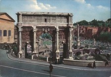 Rome, Italy Arch of Septimius Severus, Roman Forum Original Vintage Postcard