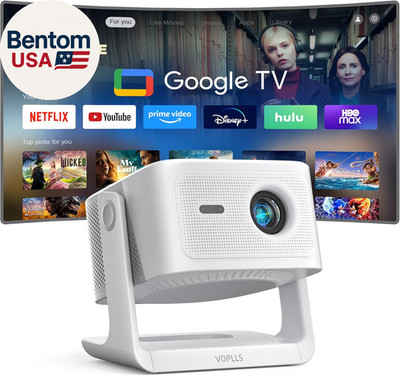 【Official Licensed Google TV】4K Smart Projector with Wifi and Bluetooth,  Outdoo