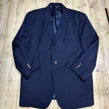 Jos. A. Bank Blazer Jacket Mens 46R Navy Single Breasted Notch Lapel Gold Button